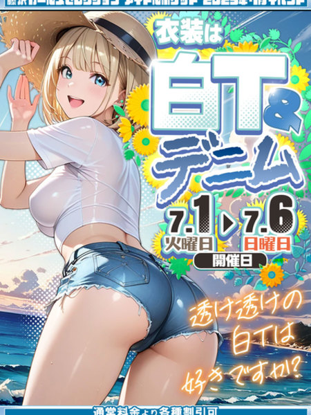 白Tデニム